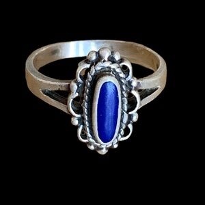 Blue Lapis Southwestern Sterling Silver Woman’s Ring Jewelry Azul